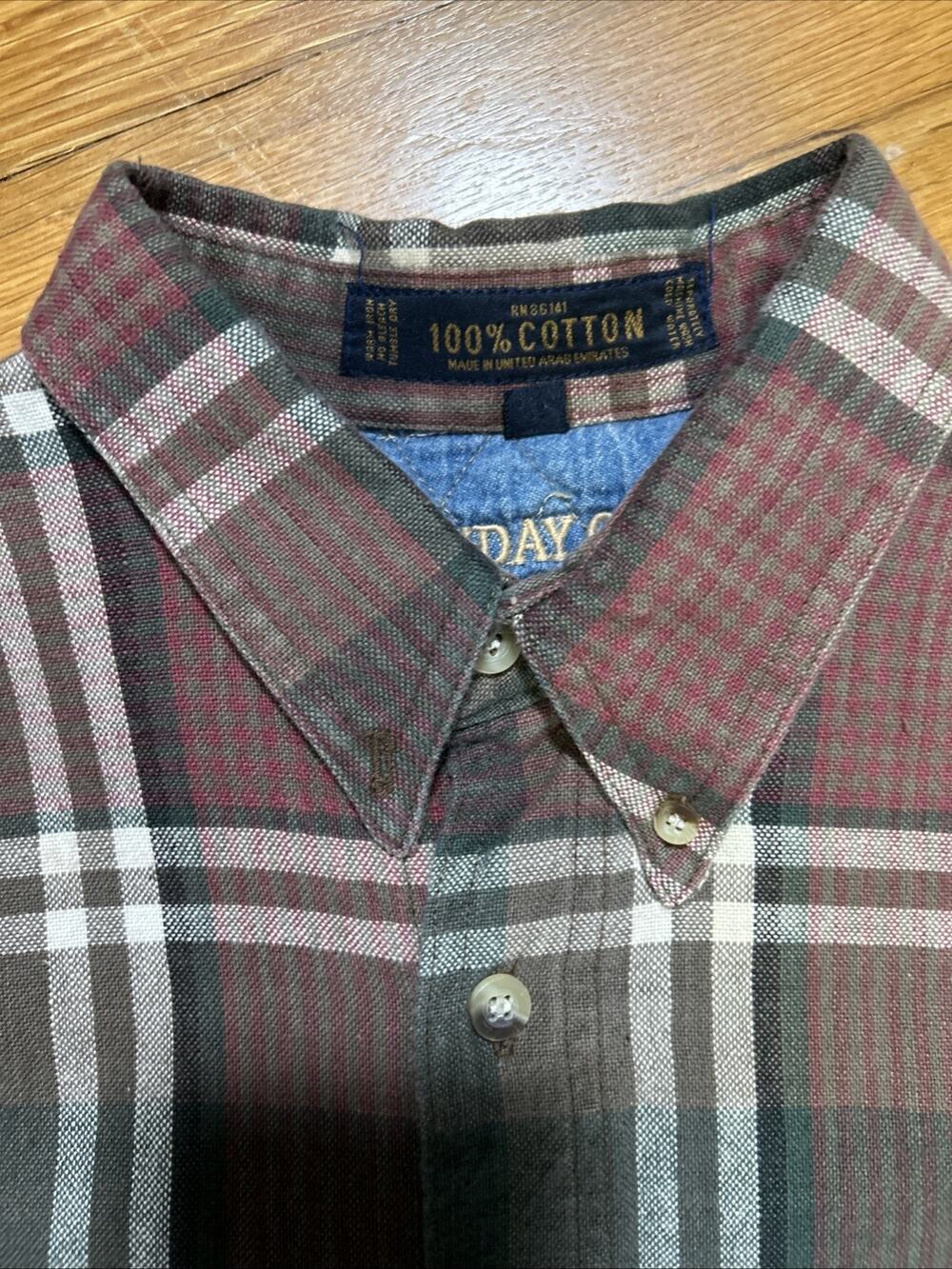 Vintage 90’s Fryday Club by NRK Men's Size Large Heavy 100% Cotton Button Up
